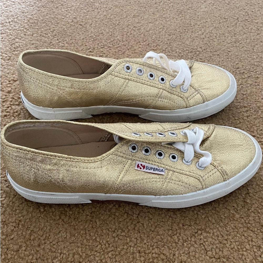 Superga Metallic Gold Sneakers